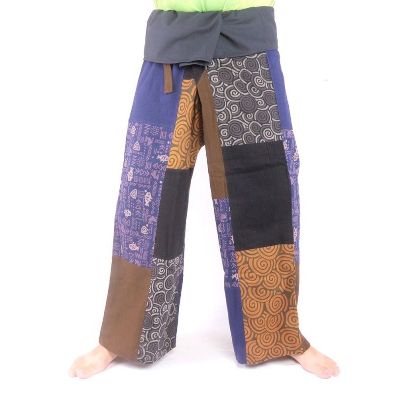 Thai Fischerhose Patchwork vielfarbig - OTOP fair gehandelt