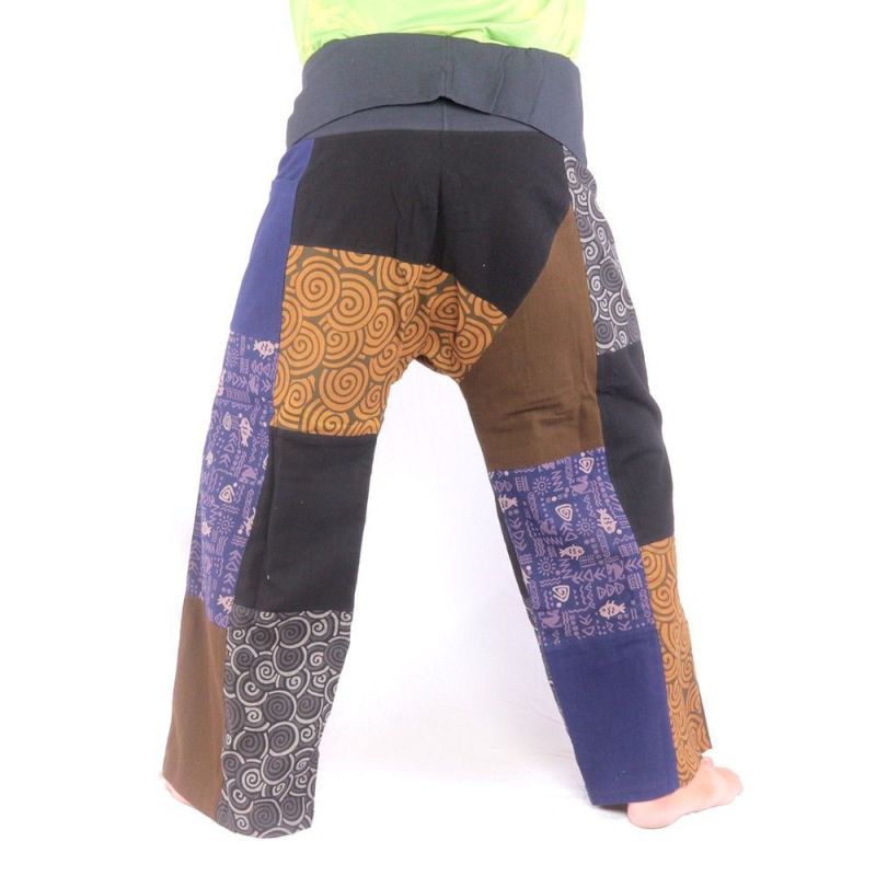Thai fisherman pants patchwork multicoloured - OTOP fair trade