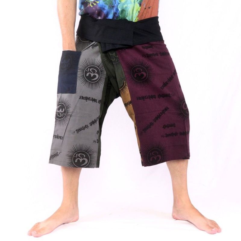 3/5 Thai Fischerhose kurz Om Goa - Baumwolle