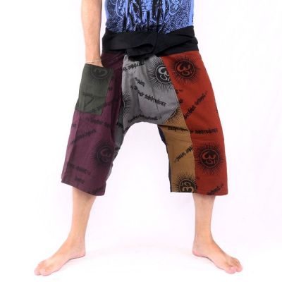 3/5 Thai Fischerhose kurz Om Goa - Baumwolle