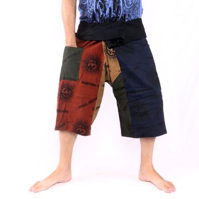 3/5 Thai Fischerhose kurz Om Goa - Baumwolle