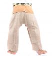 Pantalon de pêcheur thaïlandais tissé à la main - couleurs naturelles
