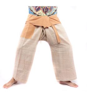 Thai Fischerhose handgewebt - natürliche Farben