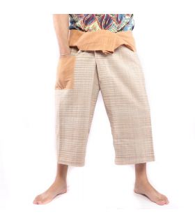 Thai Fischerhose handgewebt - natürliche Farben