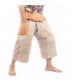 Pantalon de pêcheur thaïlandais tissé à la main - couleurs naturelles