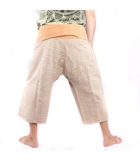 Pantalon de pêcheur thaïlandais tissé à la main - couleurs naturelles