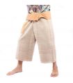 Pantalon de pêcheur thaïlandais tissé à la main - couleurs naturelles