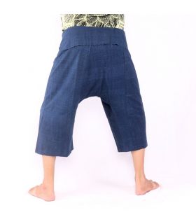 Thai fisherman pants hand woven - natural colors indigo