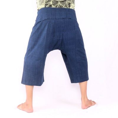Thai Fischerhose handgewebt - natürliche Farben indigo