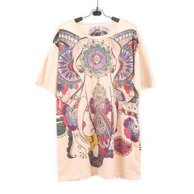 "Mirror" Hippie Ganesha Elephant T-Shirt Size L