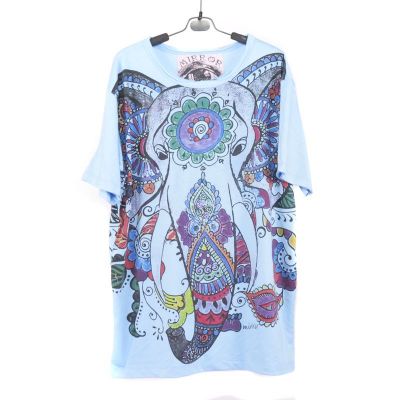 "Mirror" Hippie Ganesha Elephant T-Shirt Size L