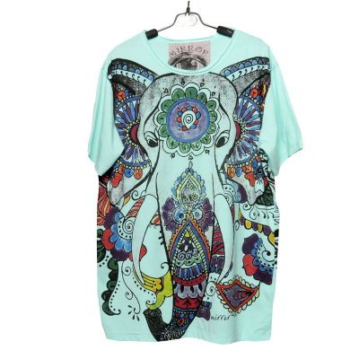 "Mirror" Ganesha Elephant T-shirt size M