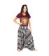 Haremshose Jumpsuit für Frauen Elefanten schwarz