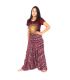 Combinaison pantalon sarouel pour femmes éléphants rouge