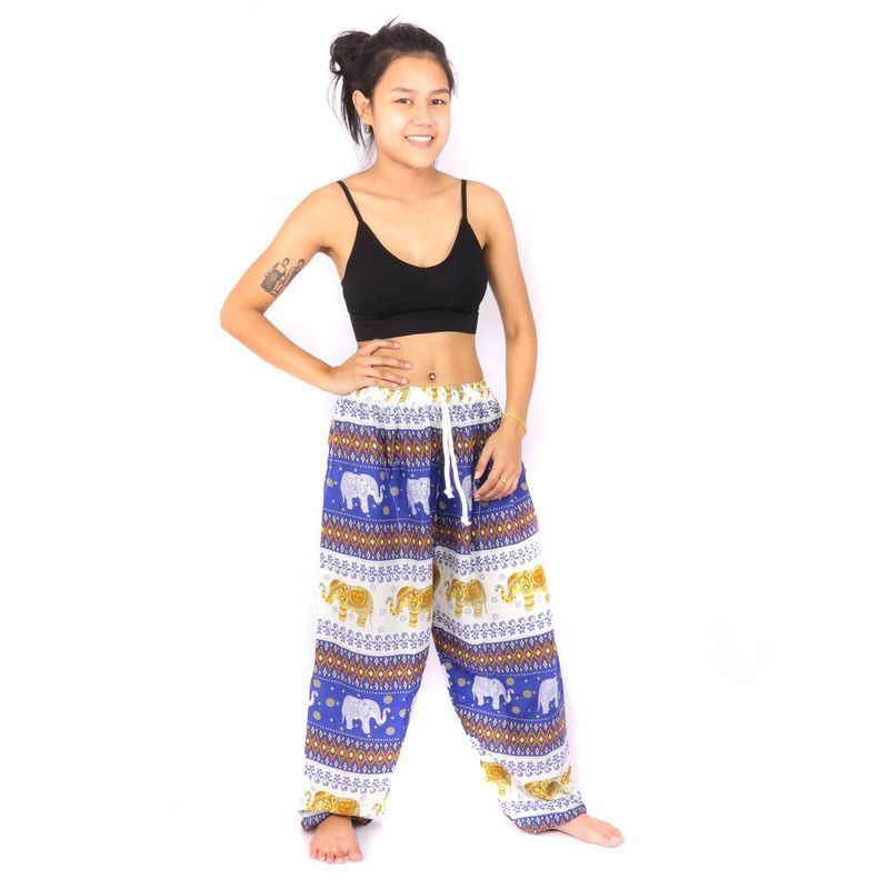 Pantalon éléphant jogger éléphants bleu