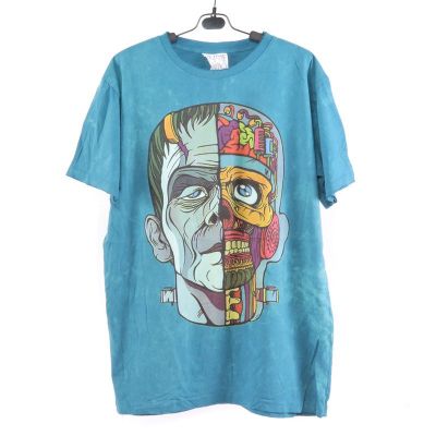 "No Time" T-Shirt Frankenstein Size M Stonewashed