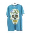 "No Time" Hemp Leaf, Skull, Lion, T-shirt Size M Stonewashed