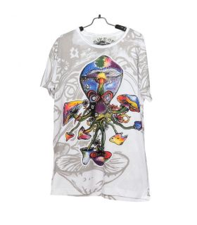 "Mirror" Squid, Octopus, Mushroom T-Shirt Size M