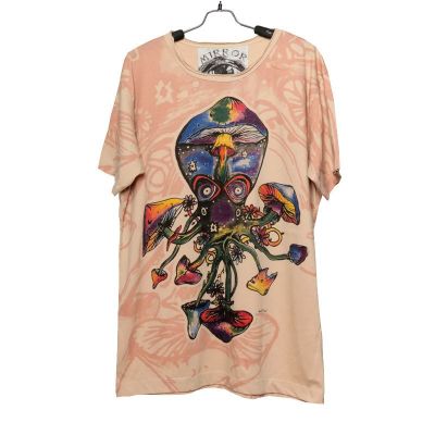 "Mirror" Squid, Octopus, Mushroom T-Shirt Size M