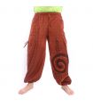 Sarouel à nouer Motif en spirale en coton lourd