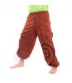 Sarouel à nouer Motif en spirale en coton lourd