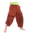 Sarouel à nouer Motif en spirale en coton lourd