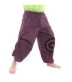 Sarouel à nouer Motif en spirale en coton lourd