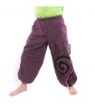 Sarouel à nouer Motif en spirale en coton lourd