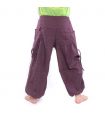Sarouel à nouer Motif en spirale en coton lourd