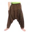 ॐ Aladinhose mit Sanskrit Symbolen Baumwollmix braun