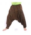 ॐ Aladinhose mit Sanskrit Symbolen Baumwollmix braun