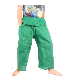 Pantalones de pescador tailandés Cottonmix - algodón - verde