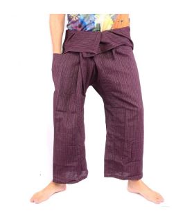 Pantalon de pêcheur thaïlandais Cottonmix - coton - violet