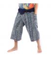 Pantalon de pêcheur thaïlandais de Chiang Mai, Capri en coton lourd