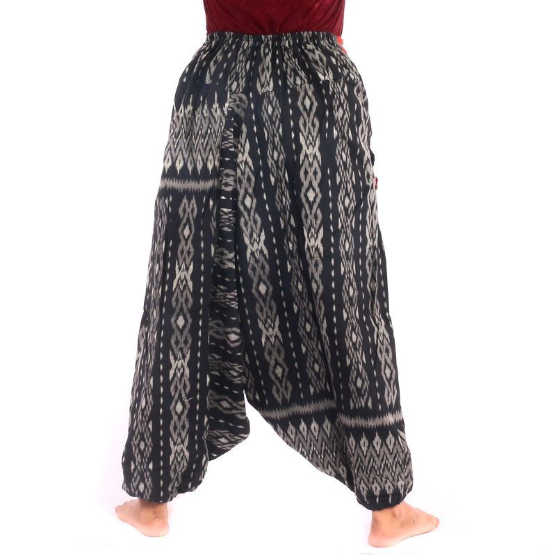 Harem pants Aztec pattern black