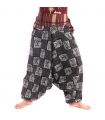 Pantalones de harén del norte de Tailandia patrón cuadrado