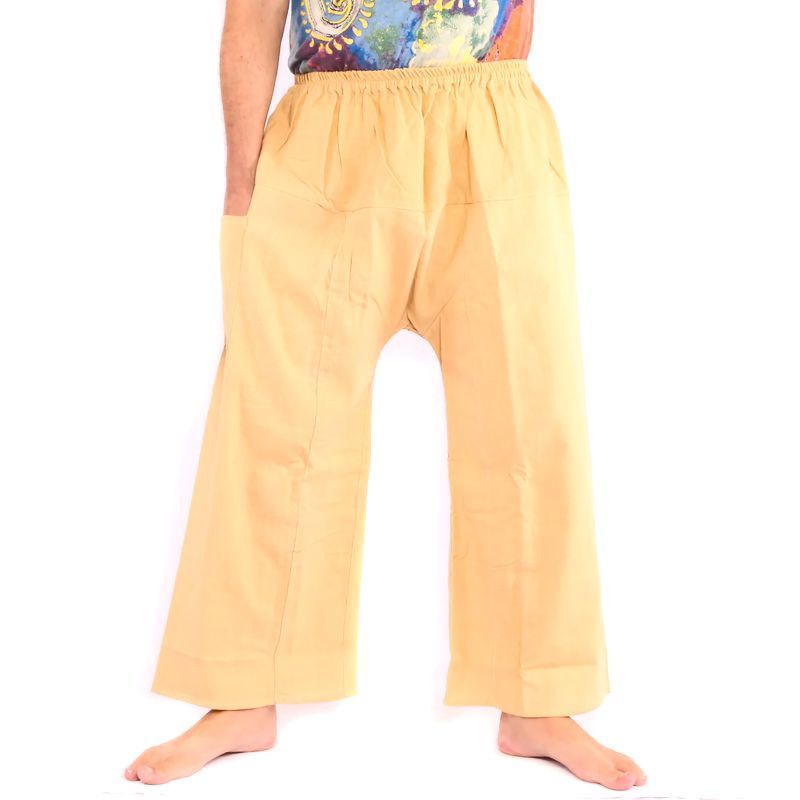 Pantalones casuales de algodón - caqui