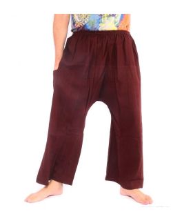 Pantalon décontracté en coton - marron