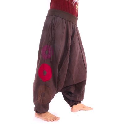Pantalon sarouel brun, coton
