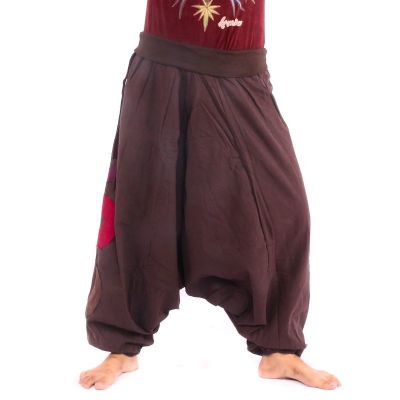 Pantalon sarouel brun, coton