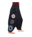 Pantalon sarouel noir, coton