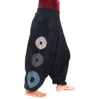 Pantalon sarouel noir, coton