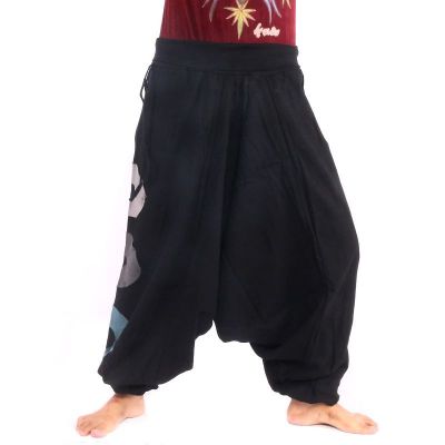 Pantalon sarouel noir, coton