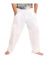 Pantalon décontracté en coton - blanc
