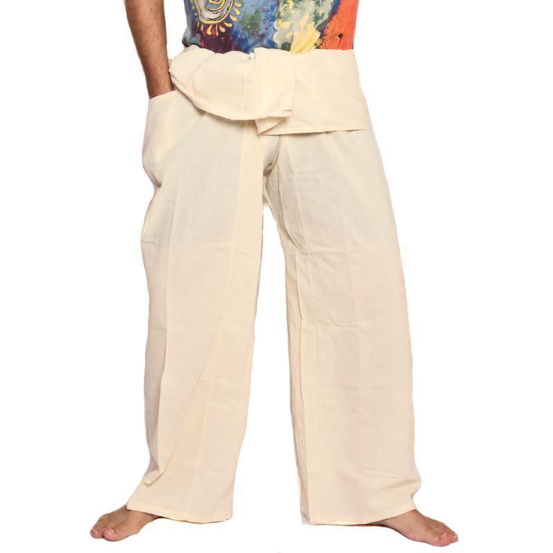 Fisherman Pants - Uncolored - Extra Long Cotton Fisherman Pants