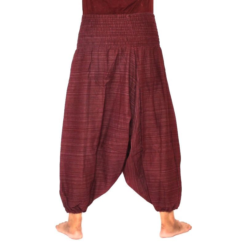 Aladinhose kurz für Männer und Frauen rot Baumwolle
