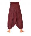 pantalon de harem court pour hommes et femmes coton rouge