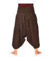 Short harem pants pants cotton mix - brown