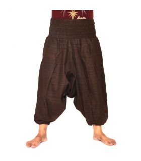 Short harem pants pants cotton mix - brown