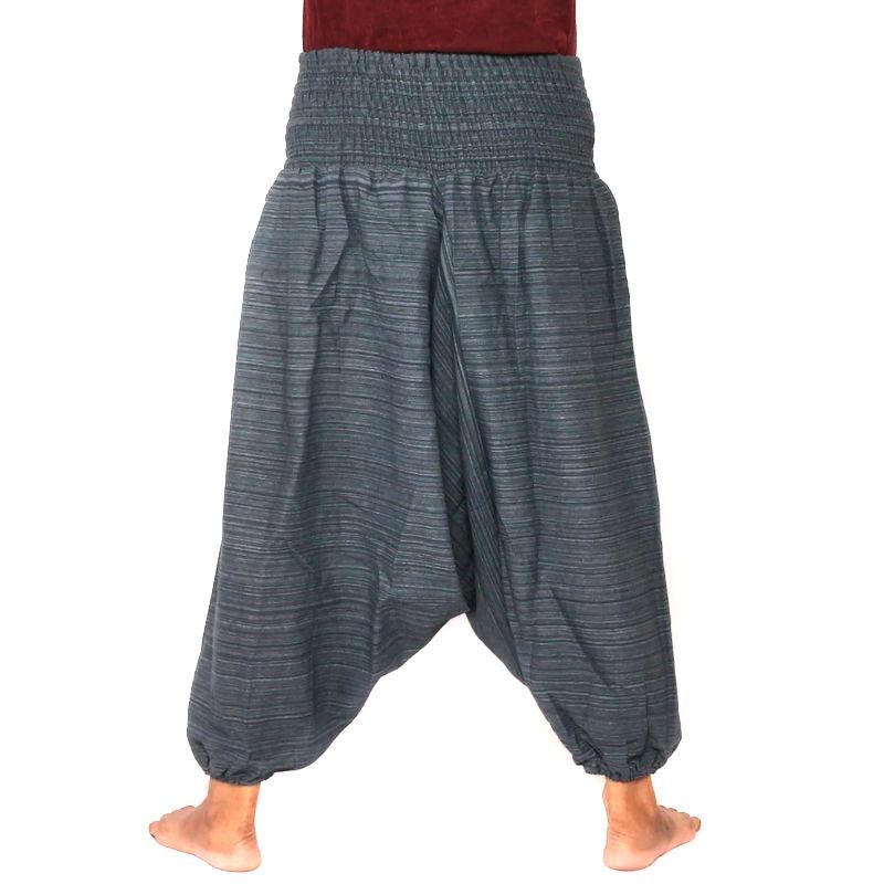 Short harem pants pants cotton mix - grey